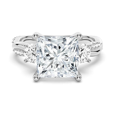 Princess Cut Moissanite Engagement Ring