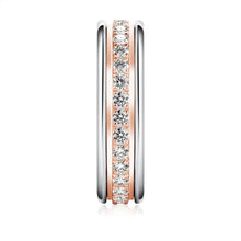 Load image into Gallery viewer, Platinum and Gold Men’s Moissanite Band
