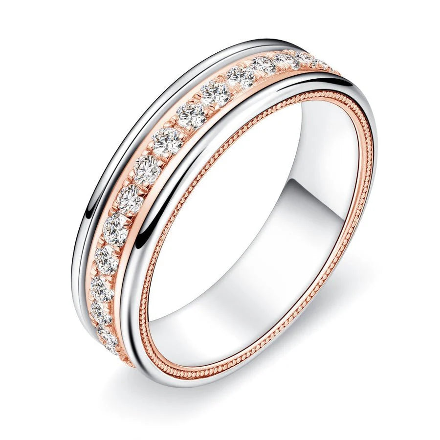 High Polished Moissanite Men’s Wedding Ring