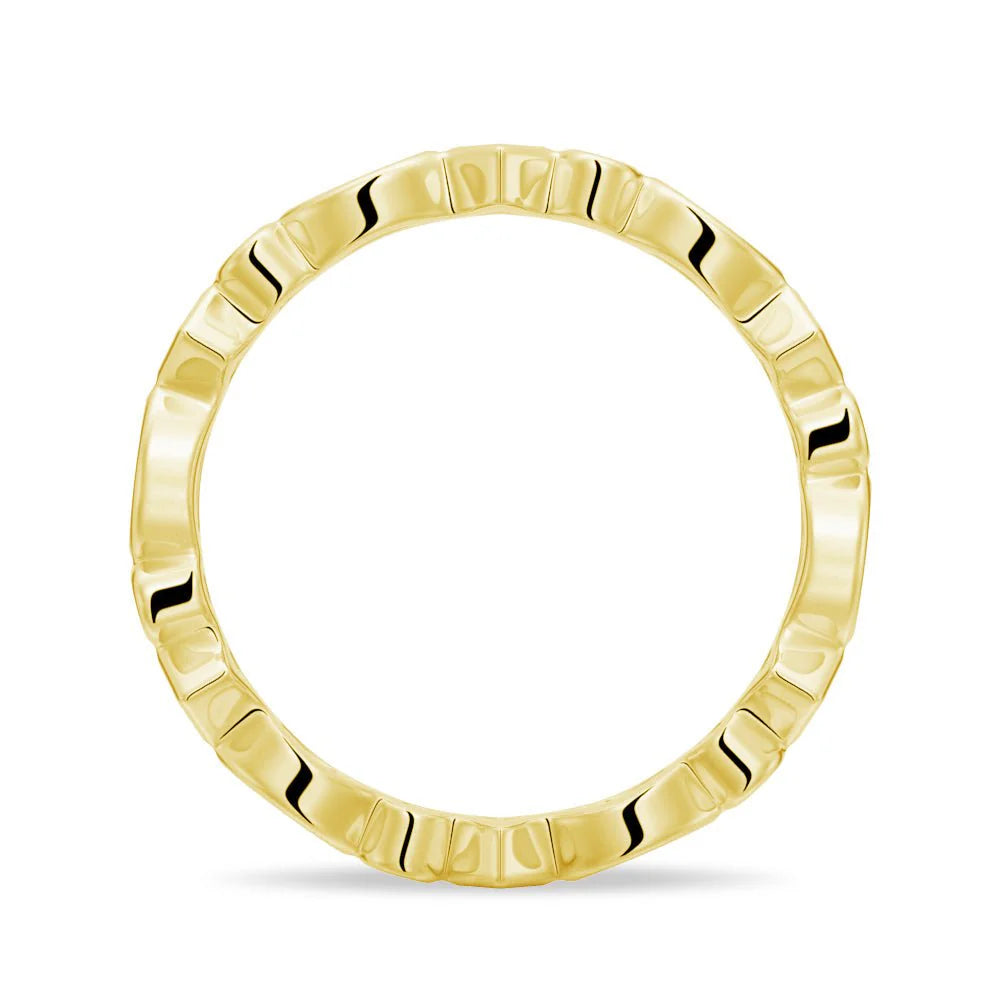 Unique Moissanite Wedding Band – Artistic Statement Eternity Ring