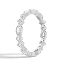 Load image into Gallery viewer, Modern Moissanite Ring in Platinum