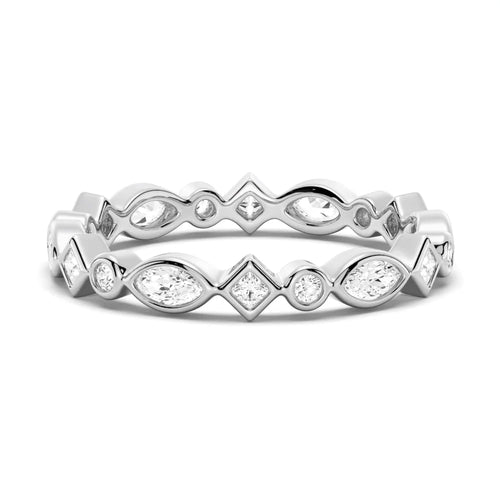 Artistic Design Moissanite Eternity Ring