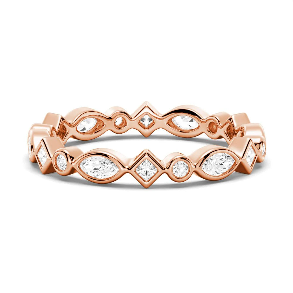 Moissanite Eternity Band Closeup