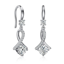 Load image into Gallery viewer, infinity moissanite earrings  