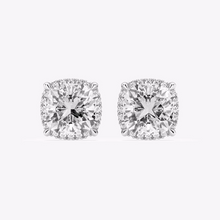 Load image into Gallery viewer, halo cushion earrings  
