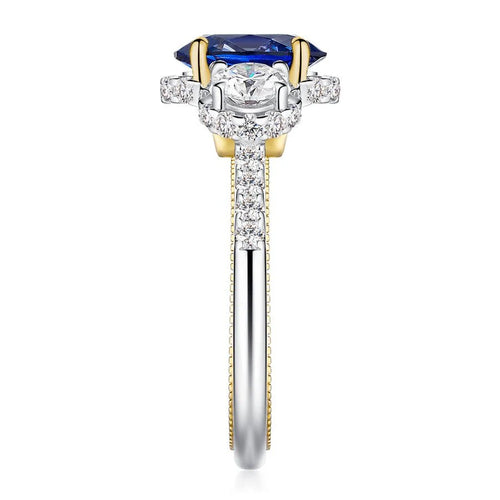 Vintage Two-Tone Moissanite Ring