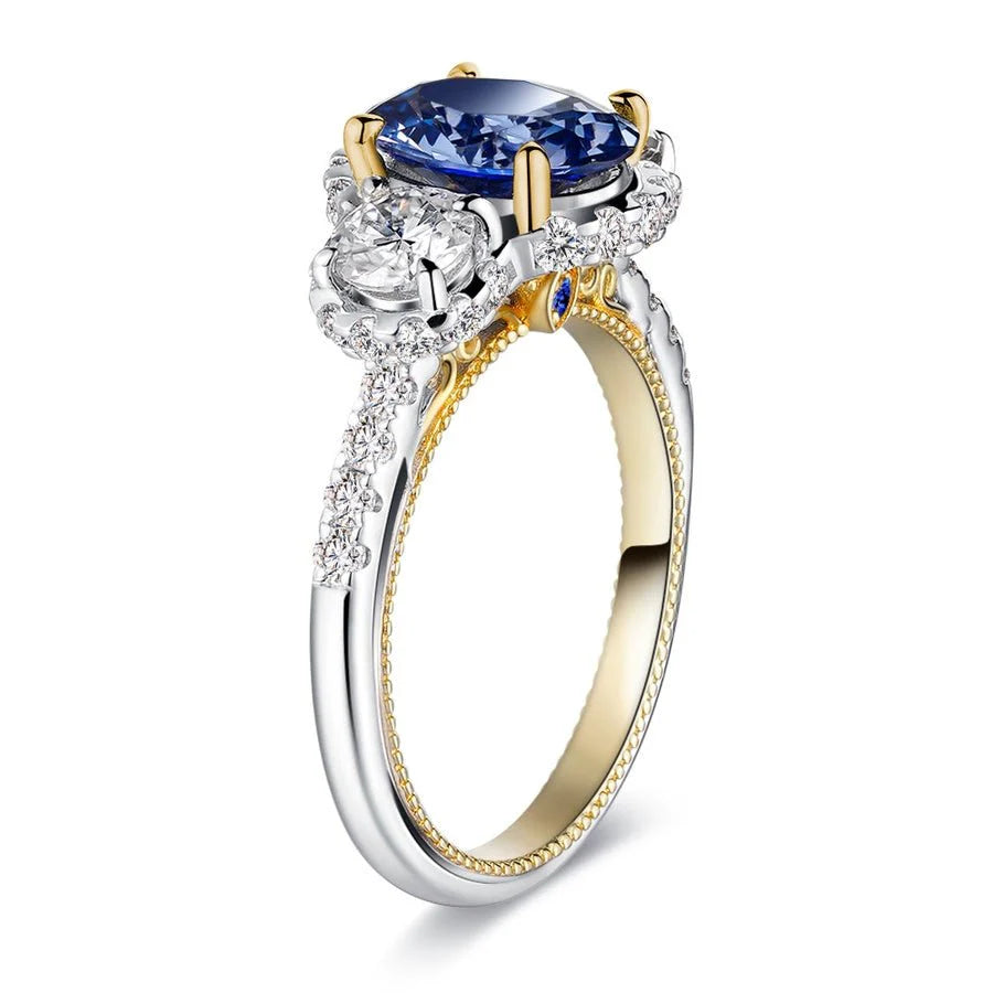 Blue Sapphire Inspired Engagement Ring