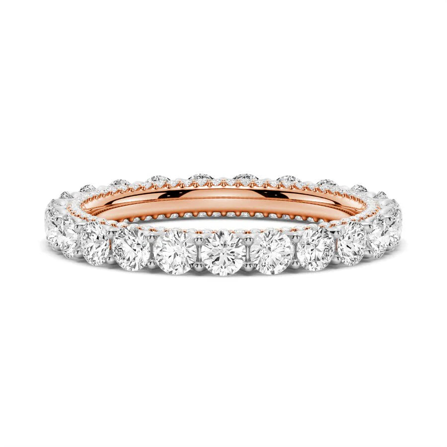 Whispering Brilliance Moissanite Ring Wedding Band - S925 Silver