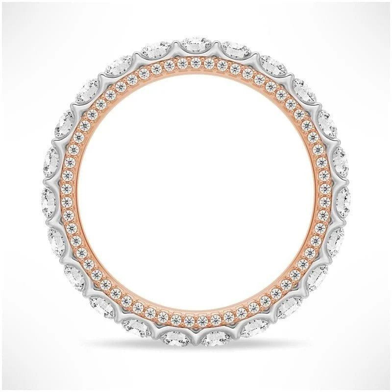 Whispering Brilliance Moissanite Ring Wedding Band - S925 Silver